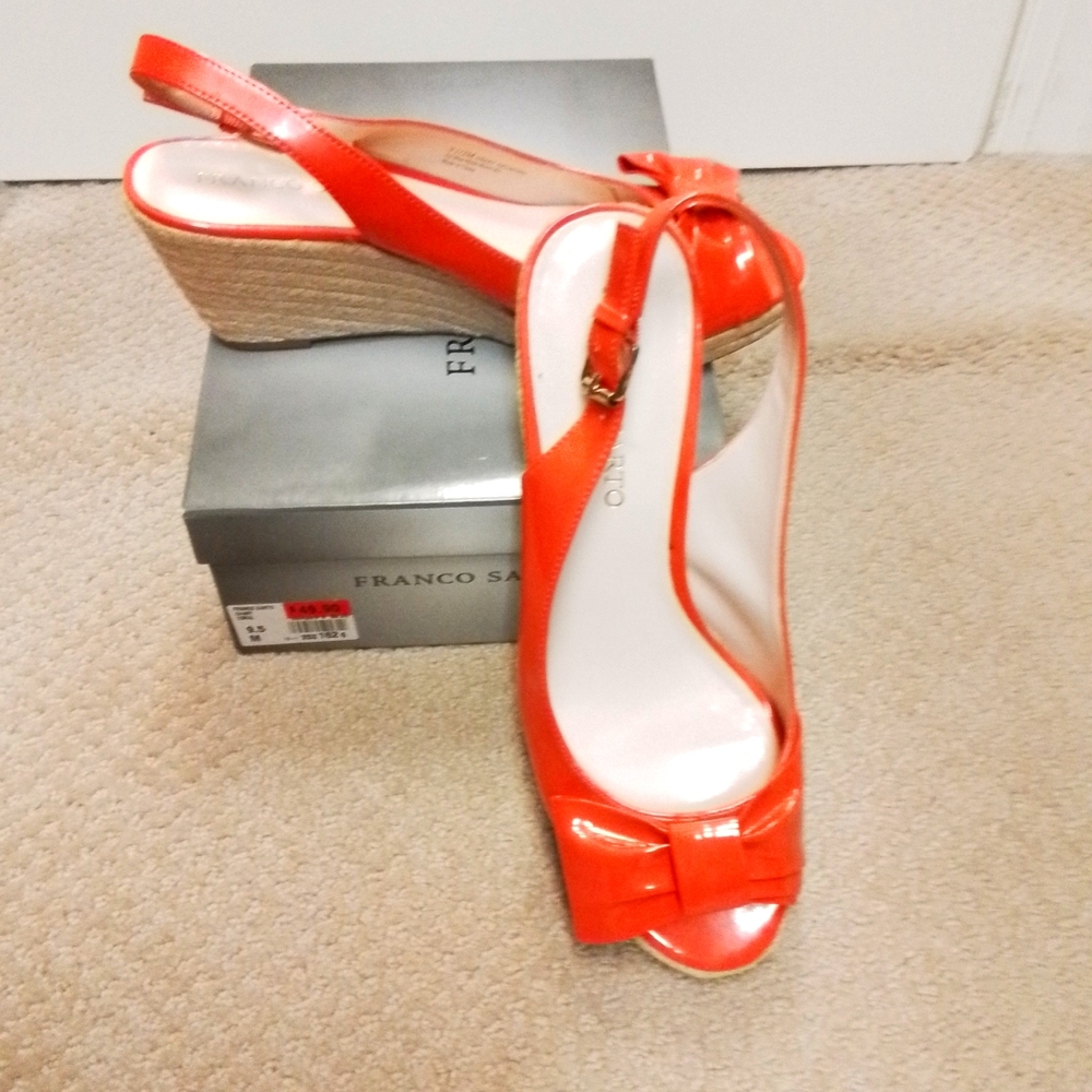 Franco Sarto Wedges Size 9.5 CORAL